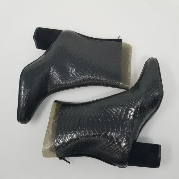 Charles & Keith Snake Print See-Through Boots 37 - Picture 7 of 13